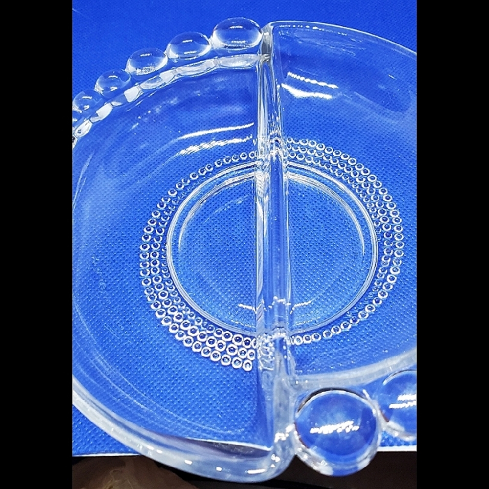 Hazel-Atlas Vintage Beaded Edge, Divided Candy Dish - Picture 6 of 9